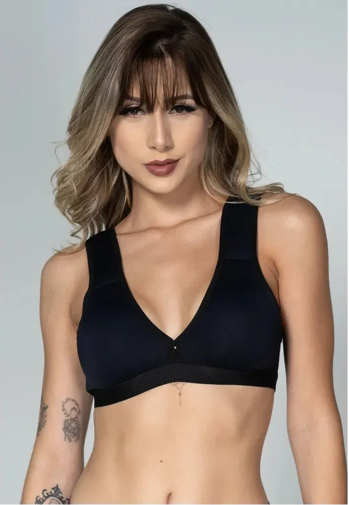 Sutiã Sem Bojo Alça de Espuma Preto