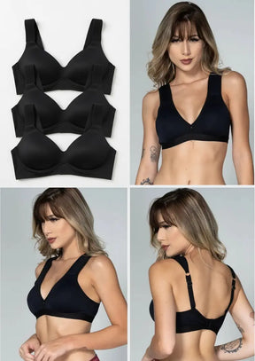 Kit 3 Sutiã Sem Bojo Alça de Espuma Branco