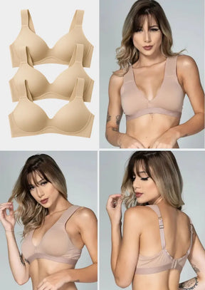 Kit 3 Sutiã Sem Bojo Alça de Espuma Branco