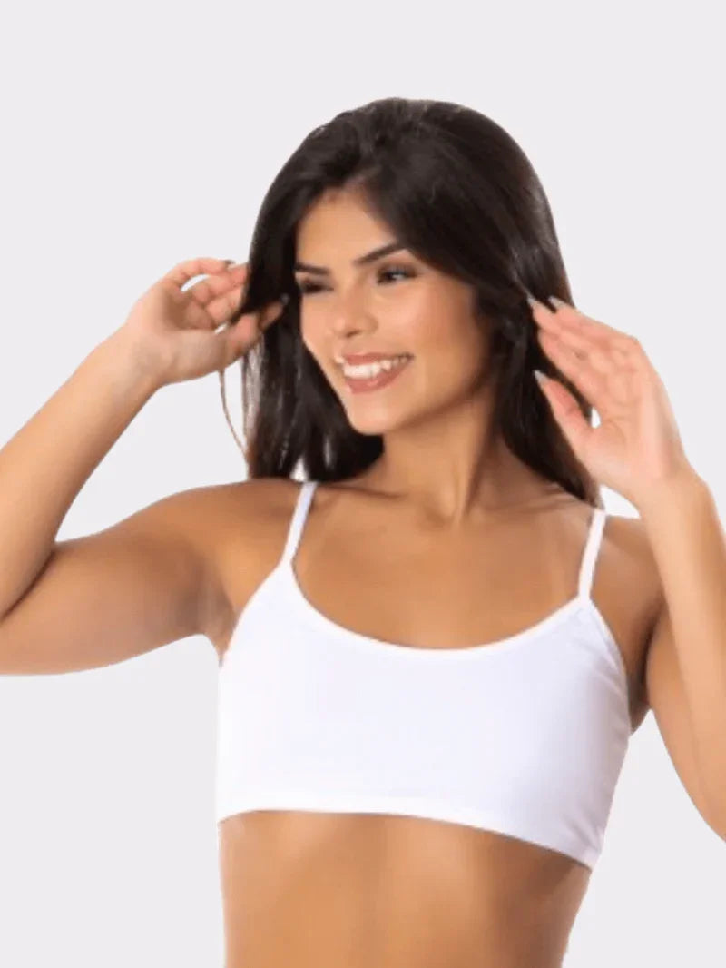 Sutiã Top Faixa Sem Bojo Branco