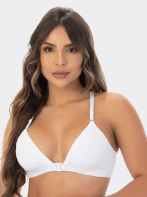 Sutiã Nadador Com Abertura Frontal Sem Bojo Branco
