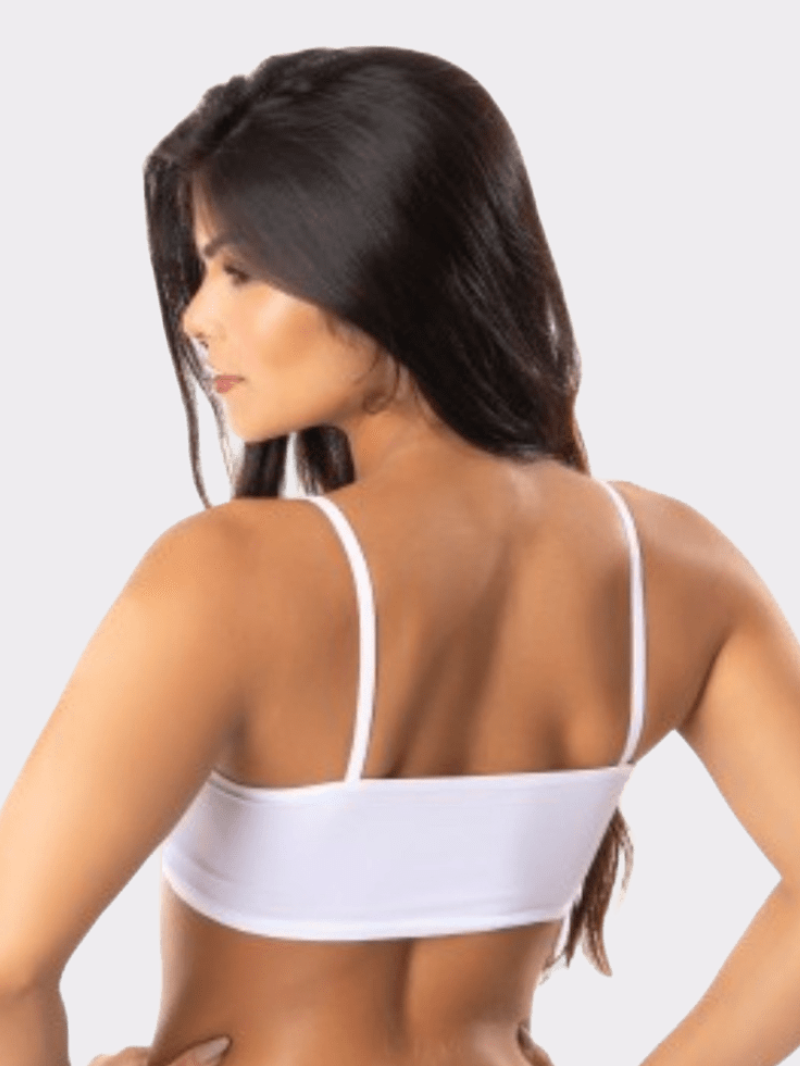 Sutiã Top Faixa Sem Bojo Branco