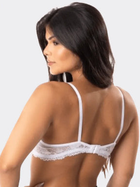 Sutiã Básico Com Bojo Em Renda Branco