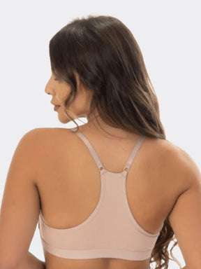 Sutiã Nadador Com Abertura Frontal Sem Bojo Branco