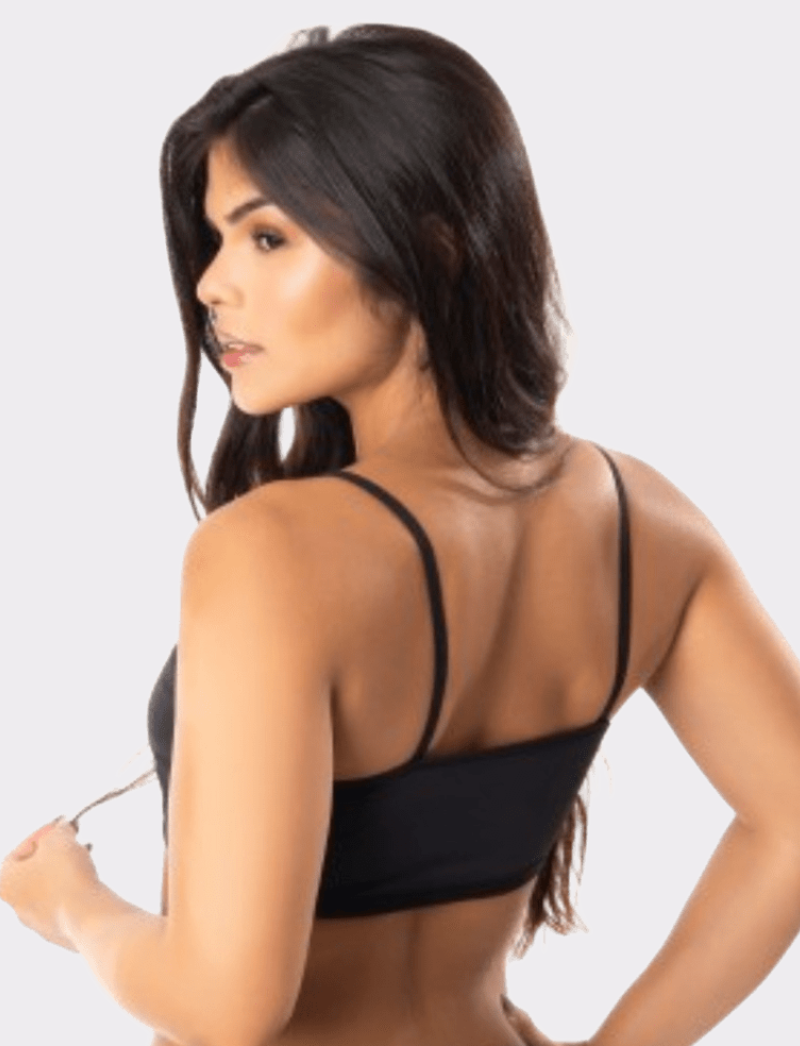 Sutiã Top Faixa Sem Bojo Preto