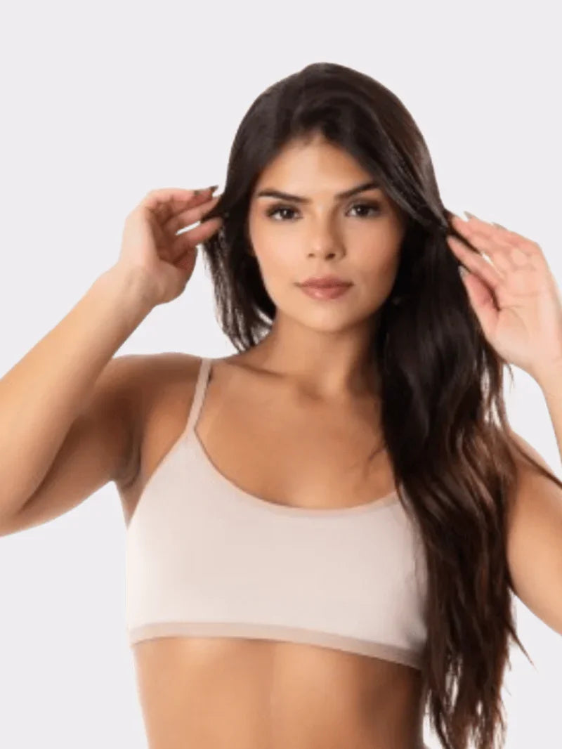 Sutiã Top Faixa Sem Bojo Branco