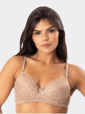 Sutiã Básico Com Bojo Em Renda Branco