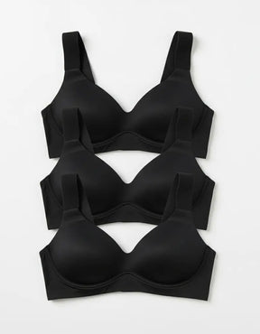 Kit 3 Sutiã Sem Bojo Alça de Espuma Preto