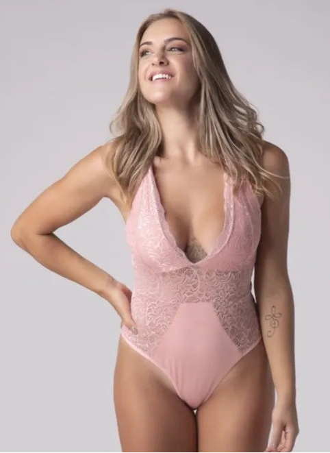 Body Sem Bojo Em Renda Branco