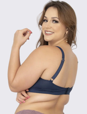 Sutiã Plus Size Com Bojo Em Renda Marinho