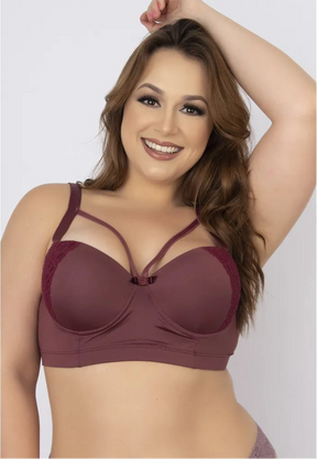 Sutiã Plus Size Com Bojo Em Renda Marinho
