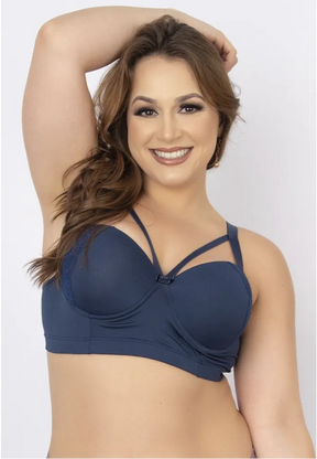 Sutiã Plus Size Com Bojo Em Renda Marinho