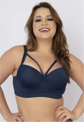 Sutiã Plus Size Com Bojo Em Renda Marinho