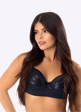 Sutiã Push up Com Bojo Detalhe Em Fita Preto