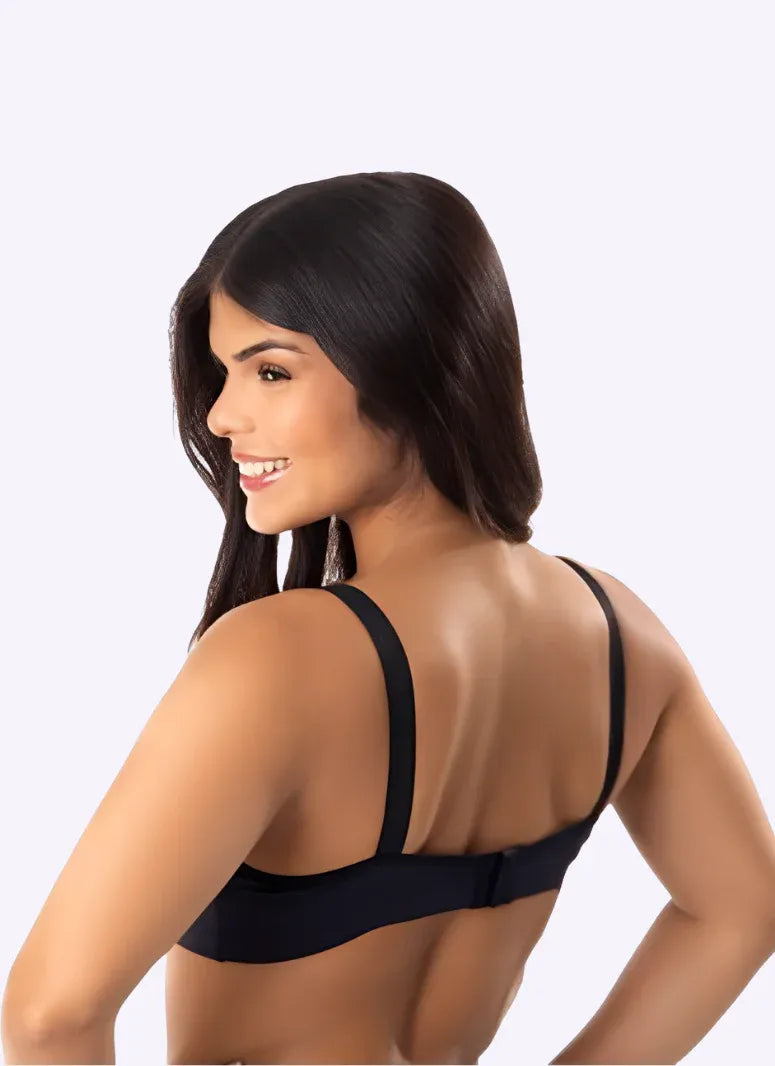 Sutiã Push up Com Bojo Detalhe Em Fita Preto