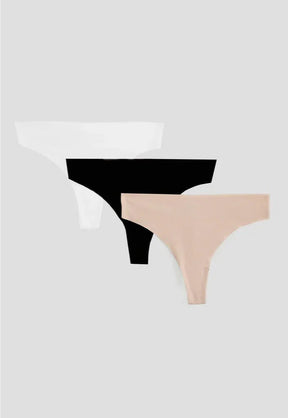 Kit 3 Calcinhas Tanga Sem Costura