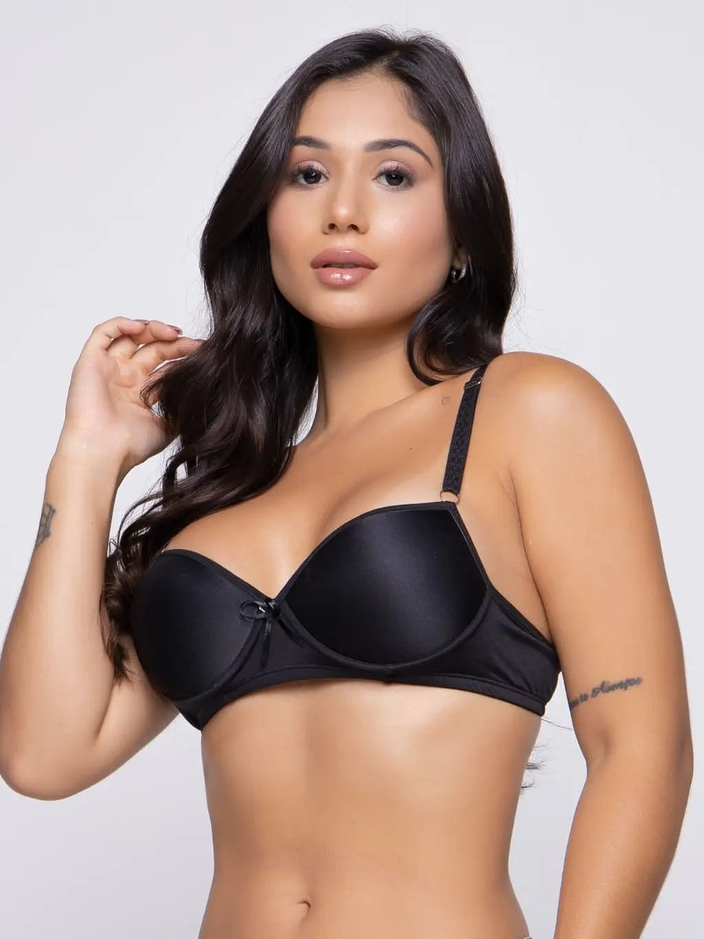 Kit 2 Sutiã Básico Com Bojo Preto