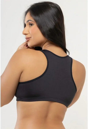 Top Fitness Nadador Com Bojo Removível Preto