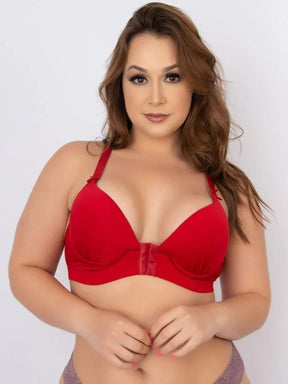 Sutiã Nadador Plus Size Com Bojo Vermelho