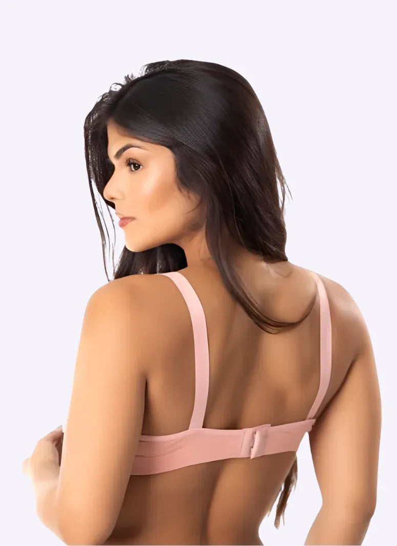 Sutiã Push up Com Bojo Detalhe Em Fita Rosa