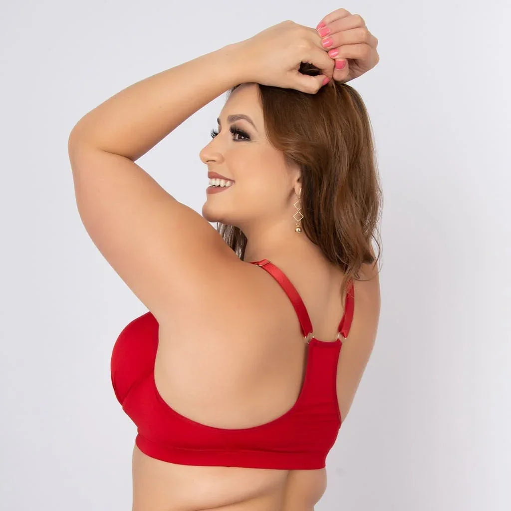 Sutiã Nadador Plus Size Com Bojo Vermelho