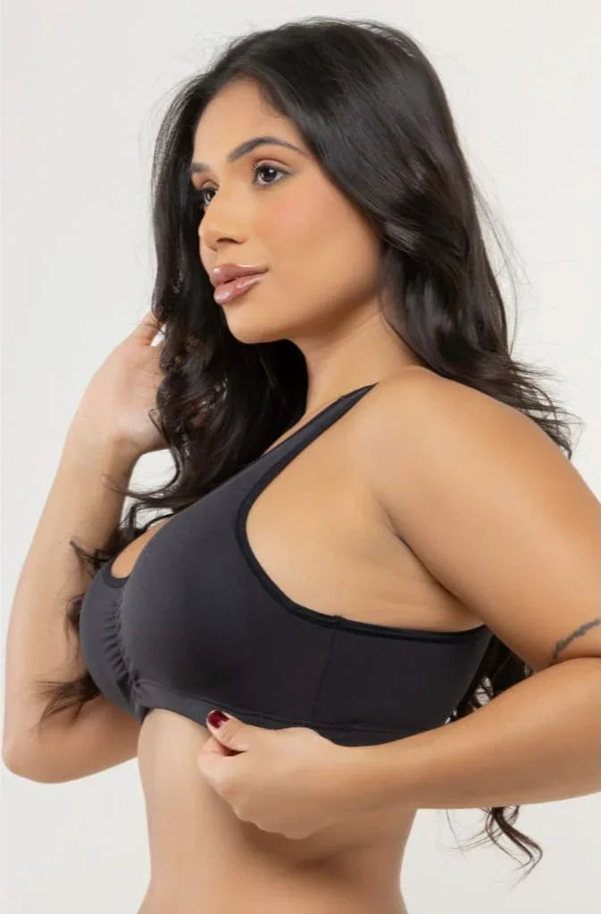 Top Fitness Nadador Com Bojo Removível Preto