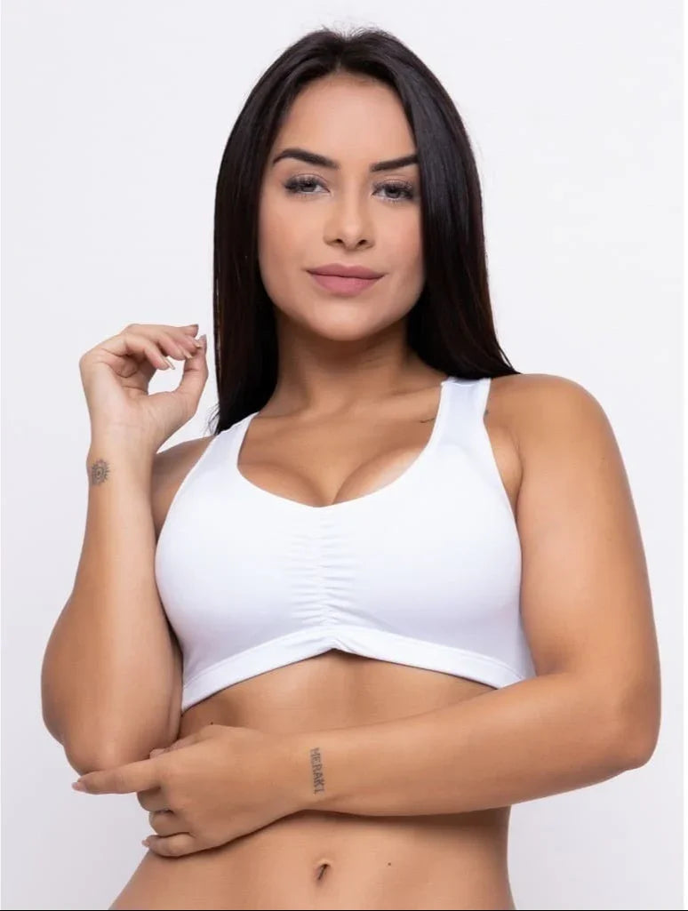 Top Fitness Nadador Com Bojo Removível Branco