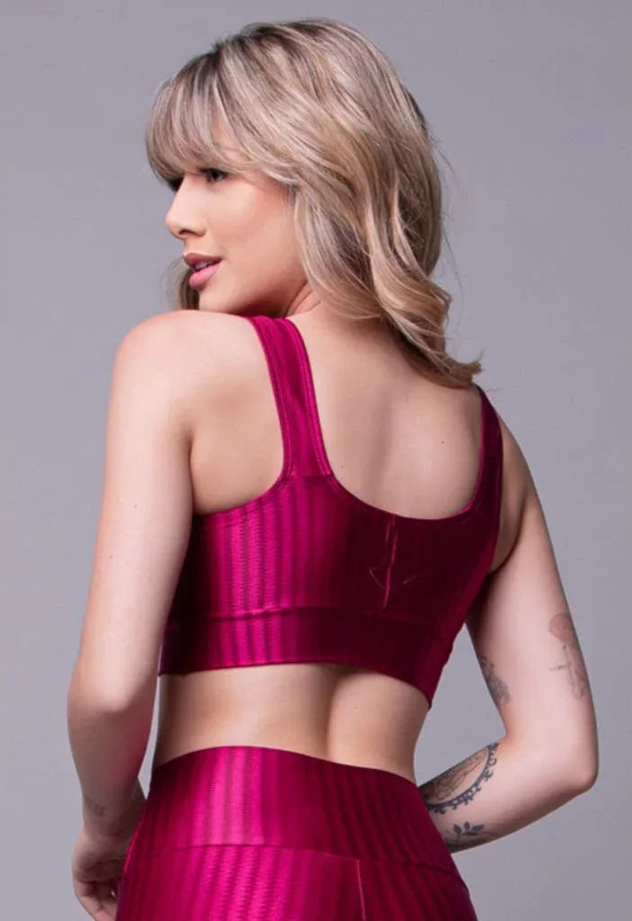 Top Fitness Com Bojo Removível Rosa