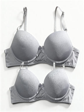 Kit 2 Sutiã Básico Com Bojo Branco